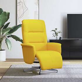 vidaXL Reclinerfåtölj med fotstöd ljusgul tyg 356569