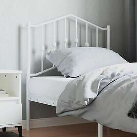 vidaXL Sängynpääty metall vit 80 cm 373865