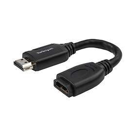 StarTech .com 6in High Speed HDMI Port Saver Cable with 4K 60Hz Short HDMI 2,0 Male to Female Adapter Cable Port Extender (HD2MF6INL) HDMI-f
