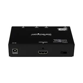 StarTech .com 2x1 HDMI VGA till HDMI-konverteringsswitch med automatisk och prioriterad växling 1080p video-/ljudomkopplare