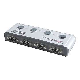 Lindy USB till seriell omvandlare serieadapter USB RS-232 x 4