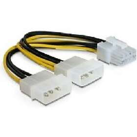 DeLock strömadapter 4-stifts intern ström (12V) till 8-stifts PCIe-ström 30 cm