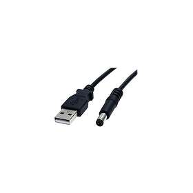 StarTech .com 2m USB to Type M Barrel Cable USB to 5.5mm 5V DC Cable USB to Barr
