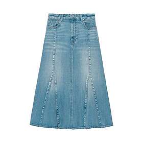 Ganni Skirt Tint Denim Peplum Dam