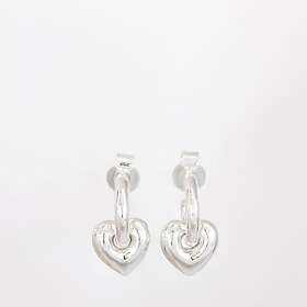 Syster P La Love Fat Heart Earrings Silver Örhängen