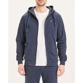 Knowledge Cotton Apparel Sweat ELM zip hood basic badge Herr