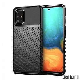 JollyFX JollyFX Thunder Case Flexibelt tufft tyg TPU-fodral till Galaxy A71 - Blå