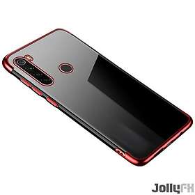 JollyFX Clear Color Case Gel TPU Electroplating frame Cover för Motorola Moto G8 Play Röd