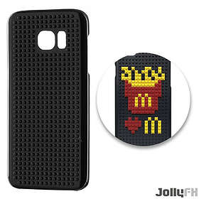 JollyFX byggstenar fall Samsung Galaxy S7 Edge G935 snabbmat chips Svart