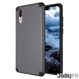 JollyFX Light Armor-fodral Robust, hållbart PC-skydd för Huawei P20 Grå (ingen metallplatta)
