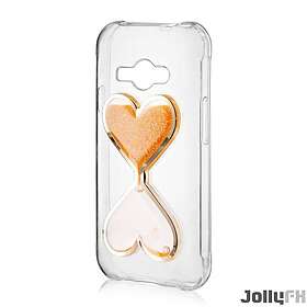 JollyFX Heart sandglas Vätska Väska till Samsung Galaxy J1 Ace J110 Orange