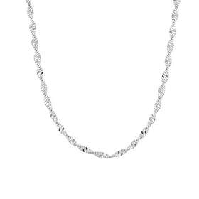 Syster P Herringbone Twisted Necklace Silver Smykke