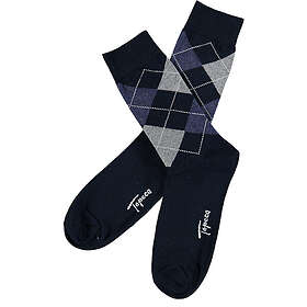 Herrstrumpor ARGYLE blå-grå