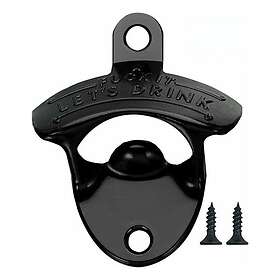 Väggmonterad Kapsylöppnare Fuck It Svart