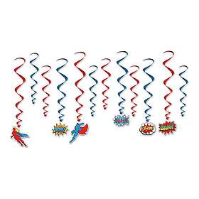 Swirls Comic Hängande Dekoration 12-pack