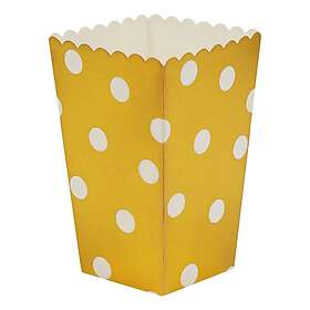 Popcornboxar Guld Prickar 6-pack