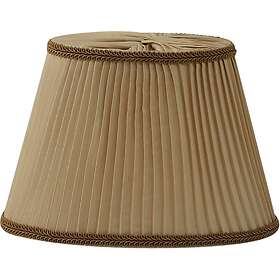 Stilskärmar satin plisserad oval (Guld)