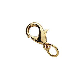 Panduro Hobby Smyckeslås karbin med ringögla – 12 mm, guldfärgade, 10 st. lås med ringöglor