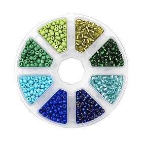 Panduro Hobby Rocailles 6/0 blå mix 8 färger