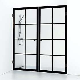 Svedbergs Duschdörr 180° Rista Rett Dobbel 695718S