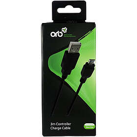 Orb Xbox One Controller Charge Cable 3m Svart