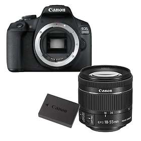 Canon EOS 2000D 18-55mm IS II + Extra LP-E10 Battery