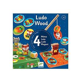 Djeco Coffret de 4 jeux Ludo Wood