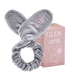 Glov Bunny Ears Hair Protecting Headband and Hair Tie Grey