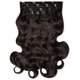 Lullabellz Super Thick 22 5 Piece Curly Clip In Extensions (Various Shades) Dark Brown