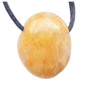 Kristallpunkten Hängsmycke Golden Healer m Snöre, 3 cm