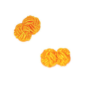 Orange Manschettknopar rund