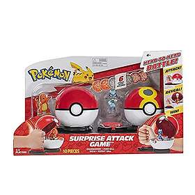 Pokémon Pokemon Surprise Attack Game, Featuring Charmander #1 and Riolu 2 Surprise Attack Balls 6 Attack Disks Toys for Kids and Pok?on Fans