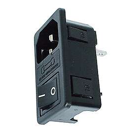 Apparatintag C14 med brytare och säkring