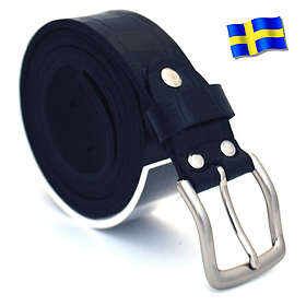 Läderbälte Kroko svart 30mm 803