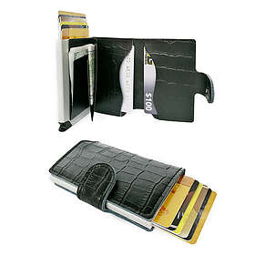 Plånbok med korthållare Safecard Kroko Svart