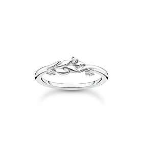 Thomas Sabo Ring med Blad & Vita Stenar