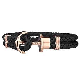 Paul Hewitt Leather Phrep Armband Svart/Rosé