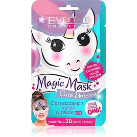 Eveline Cosmetics Magic Mask Cute Unicorn 3D djupt rengörande arkmask female