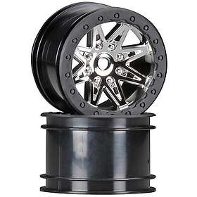 Axial AX08137 2.2 Rebel Wheels 41mm Wide Chrm/Blk (2)
