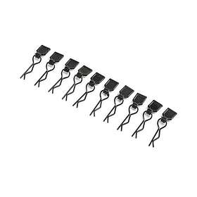 LOSI LOS246003 Body Clips, Black, Small (10): LMT