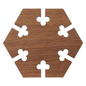 Warm Nordic Gourmet Wood Trivet hexagon Ek