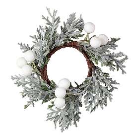 Christmas Napkin Rings with Foliage and Berries 4pcs