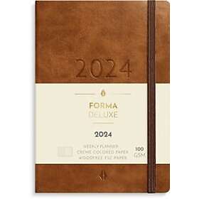Burde: Kalender 2024 Liten Veckokalender Forma Deluxe brun