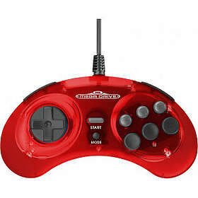 Retro-Bit Sega Mega Drive 8 Button USB Arcade Pad Crimson Red