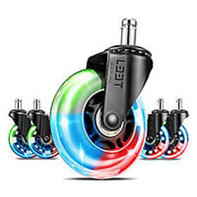 L33T Gaming 3 Inch Rubber Wheels RGB (5-Pack)