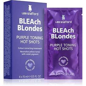 Lee Stafford Bleach Blondes Purple Toning Hot Shots Hårvård för neutralisering av gula toner 4x15ml female