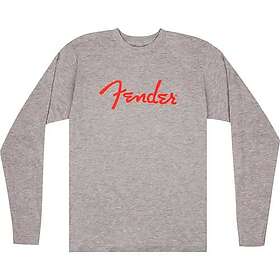 Fender Spaghetti Logo L/S T-Shirt Heather Gray XL