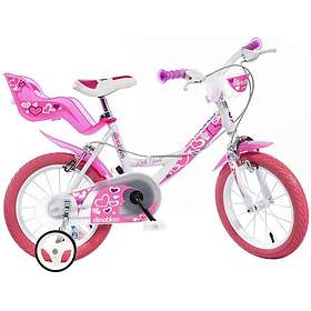 Dino Bikes Barncykel Little Heart rosa 16"" 356013 420169