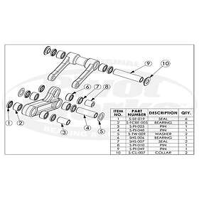 Pivot Works Suzuki Ltz 400 09-14 Linkage Repair Kit Durchsichtig
