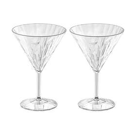 Koziol Club No. 12 martiniglas plast 25 cl 2-pack Kristallklar
